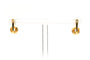 Art déco - Boucles d'oreilles en or jaune 18 carats et strass 58 Facettes B749
