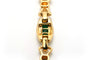 Bracelet contemporain en or jaune 18 carats, émeraudes et diamants 58 Facettes B727