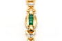 Bracelet contemporain en or jaune 18 carats, émeraudes et diamants 58 Facettes B727