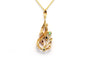 Pendentif contemporain en or jaune 18 carats, pierres multiples et diamants 58 Facettes 22832
