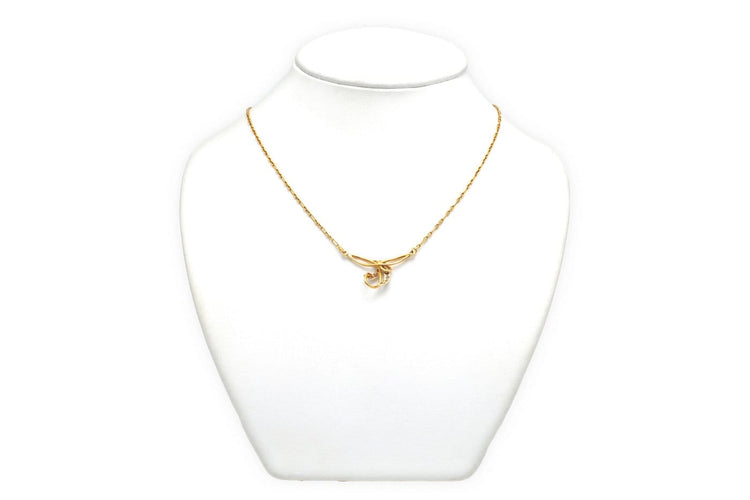 Collier contemporain en or jaune, or blanc et diamants taille 8/8 58 Facettes 22909