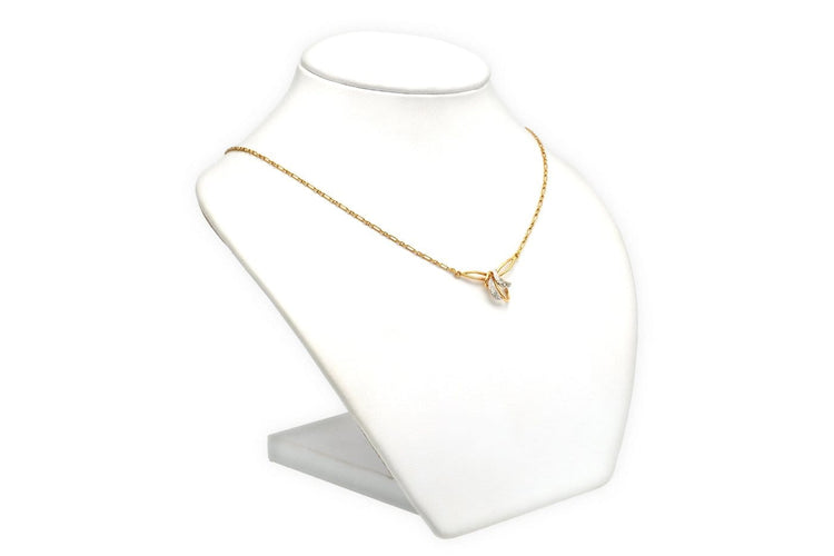 Collier contemporain en or jaune, or blanc et diamants taille 8/8 58 Facettes 22909
