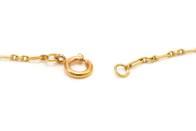 Collier contemporain en or jaune, or blanc et diamants taille 8/8 58 Facettes 22909
