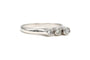 52 Bague contemporaine en or blanc et diamants taille brillant 58 Facettes 22893