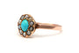 52 Napoléon III - Bague en or jaune, perles et turquoise 58 Facettes 23013