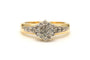 50 Bague contemporaine en or jaune 18 carats et diamants taille brillant 58 Facettes 19454