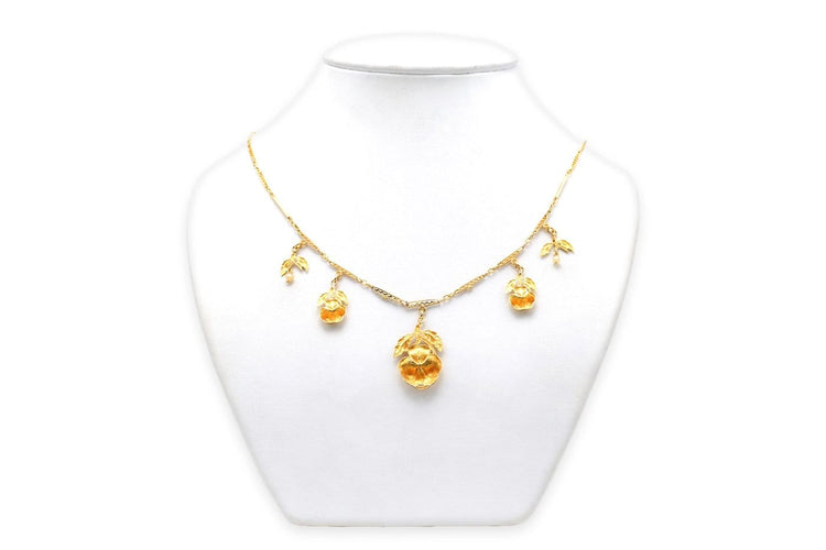 Art Nouveau - Collana in oro giallo 18 carati e perle 58 Facettes 23794