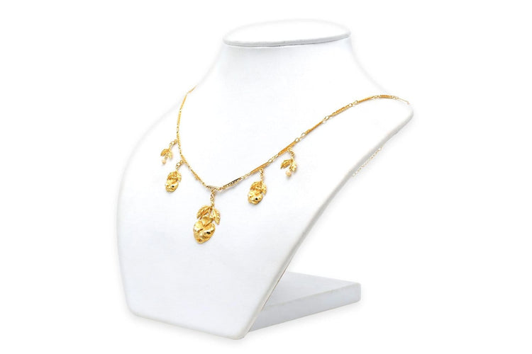 Art Nouveau - Collana in oro giallo 18 carati e perle 58 Facettes 23794