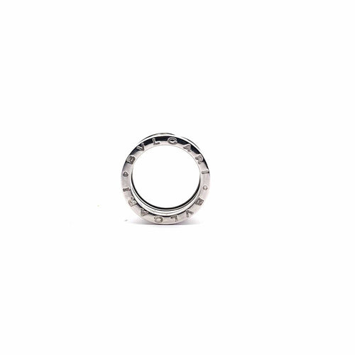 53 Bulgari BZero1 - Pierścionek 4-rzędowy z 18-karatowego białego złota 58 Facettes 04062030217