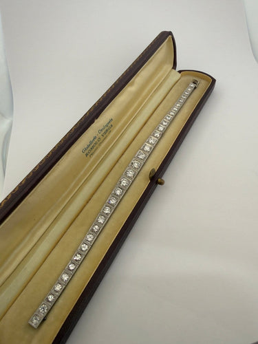 Romolo Verga - Brățară rivière din Platină, aur gri și diamante 58 Facettes Aze