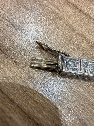 Romolo Verga - Brățară rivière din Platină, aur gri și diamante 58 Facettes Aze