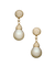 Boucles d'oreilles pendantes en or jaune, perles des Mers du Sud et diamants 58 Facettes 227342