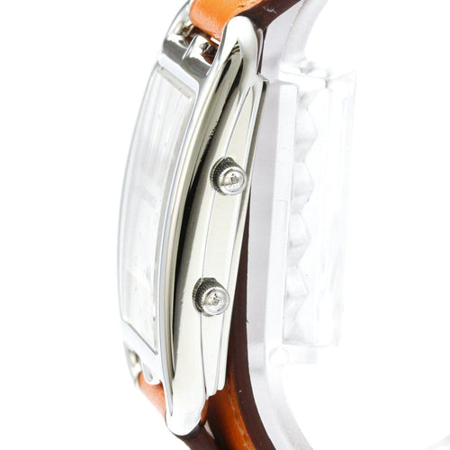 Hermès Cape Cod - Ocelové a kožené hodinky Dual Time 58 Facettes n4tqqyuqnr