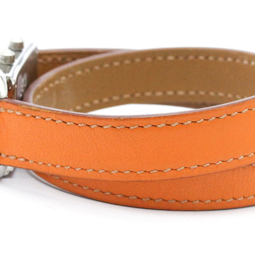 Hermès Cape Cod - Ocelové a kožené hodinky Dual Time 58 Facettes n4tqqyuqnr
