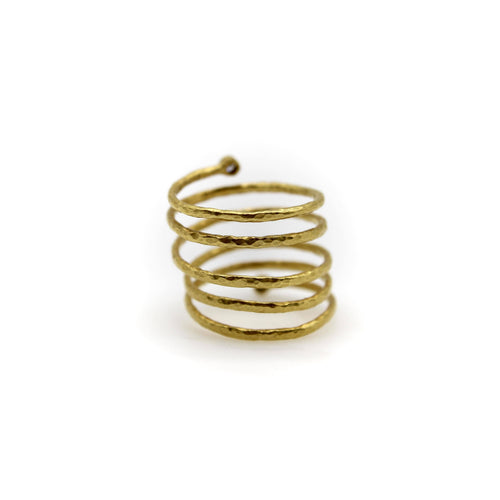 Bague 54 Gurhan Rain - Bague spirale en or 22K et diamants 58 Facettes 11190