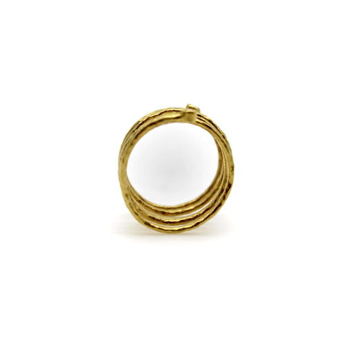 Bague 54 Gurhan Rain - Bague spirale en or 22K et diamants 58 Facettes 11190