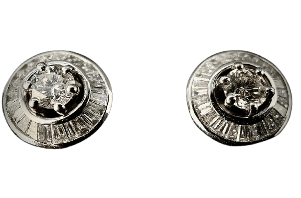 Boucles d’oreilles transformables en or blanc et diamants 58 Facettes Boucles 11