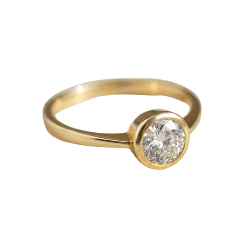 Bague 58 Bague solitaire en or jaune 585 et diamant 58 Facettes HJ062615