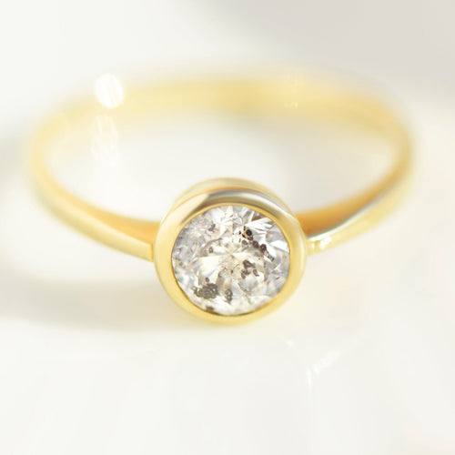 Bague 58 Bague solitaire en or jaune 585 et diamant 58 Facettes HJ062615