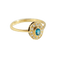 52 Bague en or jaune 585 avec aigue-marine et diamants 58 Facettes HJ062630