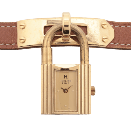 Hermès Kelly - Montre cadenas plaquée or jaune 58 Facettes Hermès Kelly