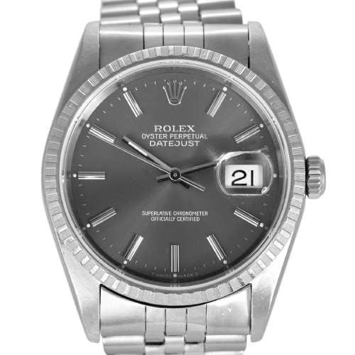 Rolex Datejust - Montre 16220 en acier cadran gris 58 Facettes A1218