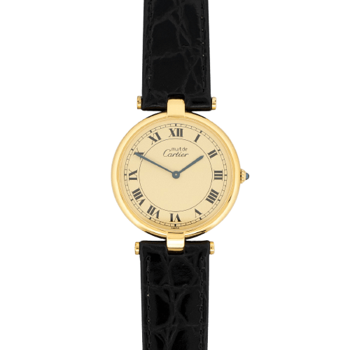 Cartier Must Vendôme - Montre LM en vermeil cadran romain citron 58 Facettes 573