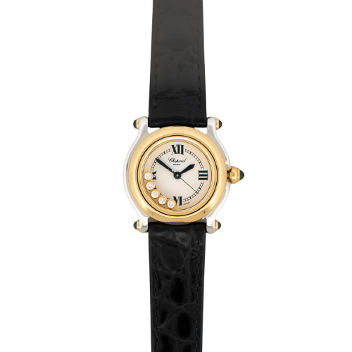 Chopard Happy Sport - Montre SM acier, or jaune et diamants 58 Facettes 574