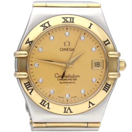 Omega Constellation - Montre en or jaune, acier et diamants 58 Facettes MT47970