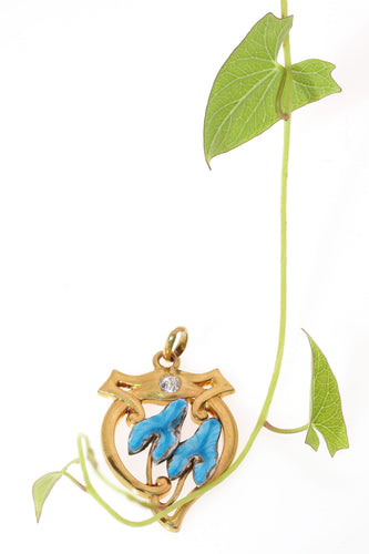 26065-0291.p01_Ca  1900 Arts and Crafts Art Nouveau Gold Enamel Diamond Pendant-en.jpg