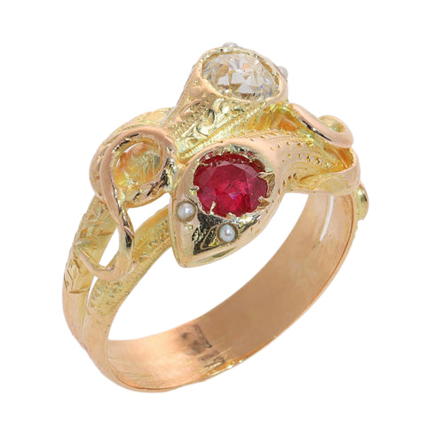 26106-0268.p09_Due serpenti in oro  Un anello vittoriano con diamanti e rubini  circa 1900-en.jpg