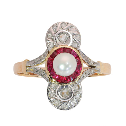 26106-0425.p03_Belle Époque ad Art Déco Anello con Perla, Rubino e Diamante, circa 1920-en.jpg
