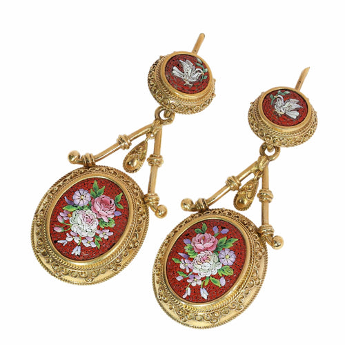 26127-0287.p11_Suite antica di spilla e orecchini in oro con micromosaico in oro 18K Circa 1870-en.jpg