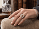 53 Bague diamant Fancy Deep jaune-orangé en platine, or 18 carats et diamants 58 Facettes f30