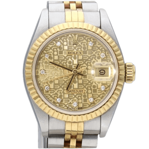 Rolex Lady-Datejust - Montre en or jaune et acier avec diamants 58 Facettes MT47976