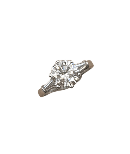 54 BVLGARI - Bague solitaire en platine et diamants 58 Facettes CV-112