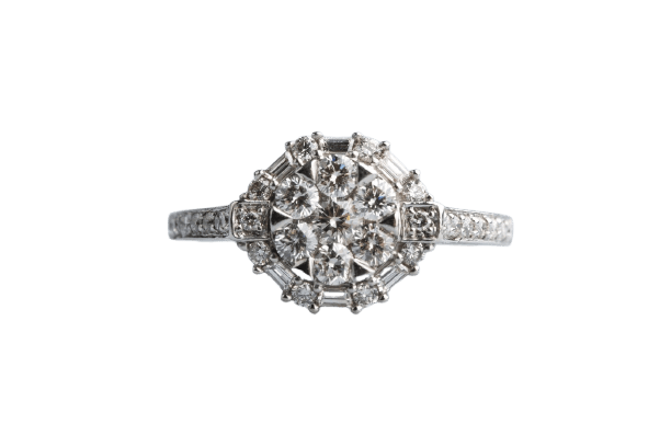 Bague 51 Bague chou en or blanc 18K et diamants 2,16 ct 58 Facettes BGCHOUCC1531-107