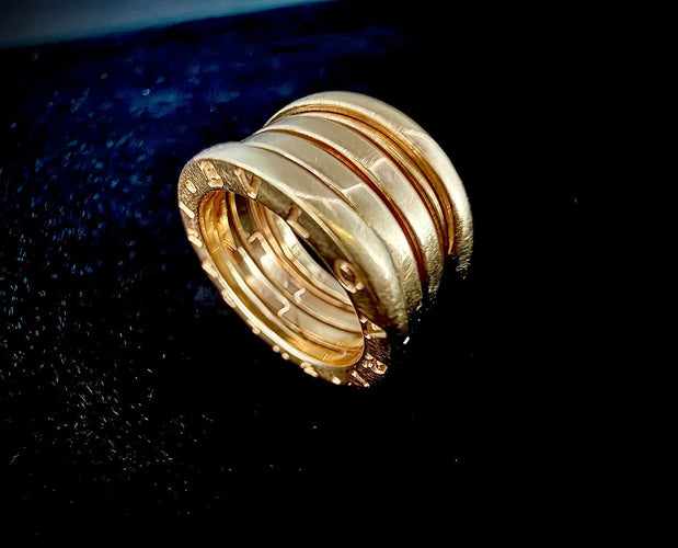 Bague 53 Bulgari B.zero1 - Bague ressort en or jaune 18 carats 58 Facettes Bague 17