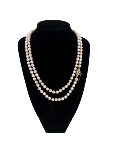 Sautoir choker - Collier en or jaune 18K et perles de culture 58 Facettes Sane07/26
