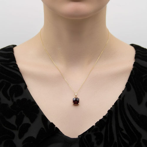 Signature-Anhänger - Tansanischer Granat-Anhänger aus 14K Gold 58 Facettes 11201