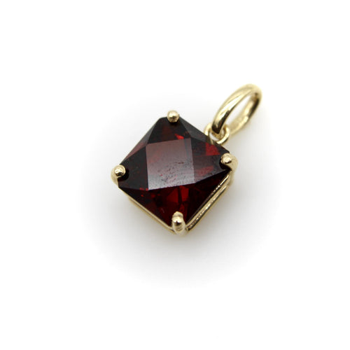 Signature-Anhänger - Tansanischer Granat-Anhänger aus 14K Gold 58 Facettes 11201