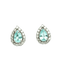18k white gold earrings, Paraiba and diamonds 