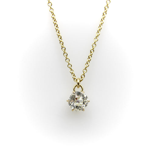 Halsketting 14K gouden halsketting met oudgeslepen diamant 0,60 ct 58 Facettes 11203