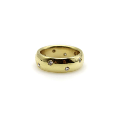 Ring 57 Stern - Donut-Creolenring aus 18 Karat Gold und Diamanten 58 Facettes 11205