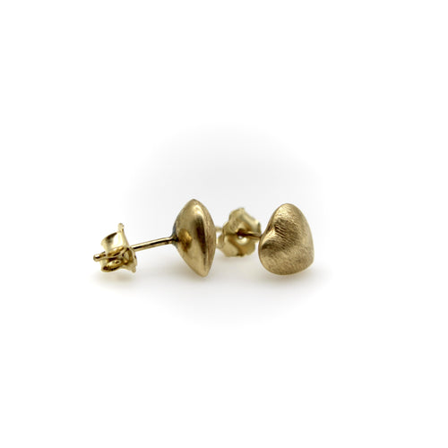 Orecchini Orecchini cuore bombato in oro 14K finitura fiorentina 58 Facettes 11206