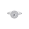Bague 52 Gemmyo - Bague Rétroromantique marguerite en or gris et diamants 58 Facettes BD209