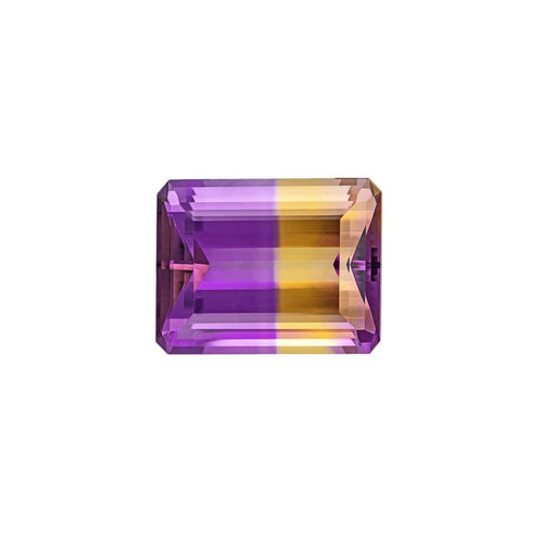 Amétrine de Bolivie - Pierre taillée rectangle pans coupés 58 Facettes P325
