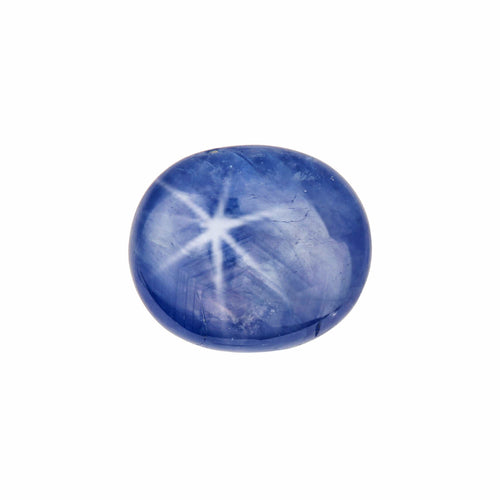 Saphir étoilé birman non chauffé - Cabochon 14,33 carats 58 Facettes P324