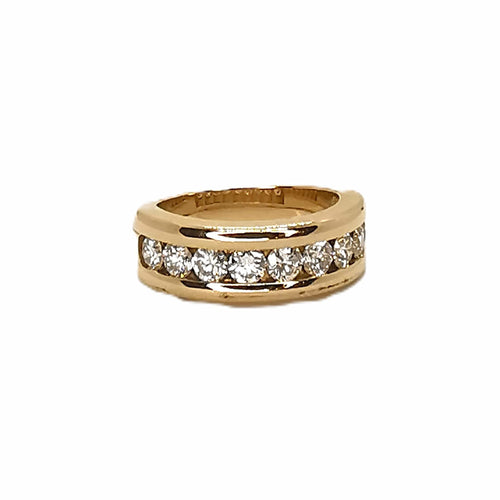 Bague 48 Demi-alliance - Bague en or jaune 18 carats et diamants 58 Facettes BVP-ALL-0003