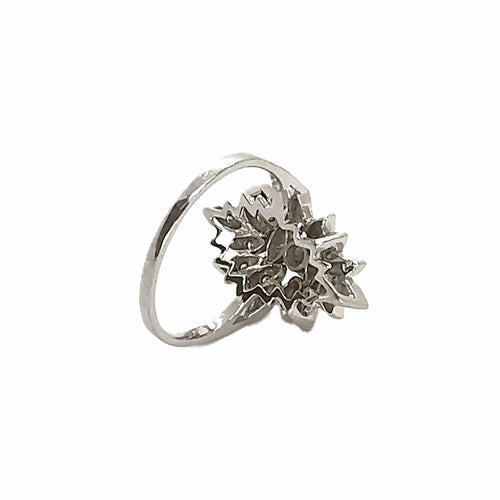 Bague 59 Bague marquise en or blanc 18 carats et diamants 58 Facettes BVP-BAG-0006
